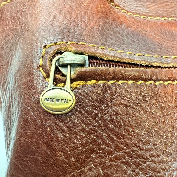 Vintage Manufactus Rome (Manufacius) Italian Leather Messenger Crossbody Bag - Picture 9 of 16